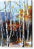 White Birch Tree Mountain Landscape - Canvas Print